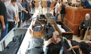 بالصور.. صلاة الجنازة على شهداء مجزرة صيدا - عين الدلب