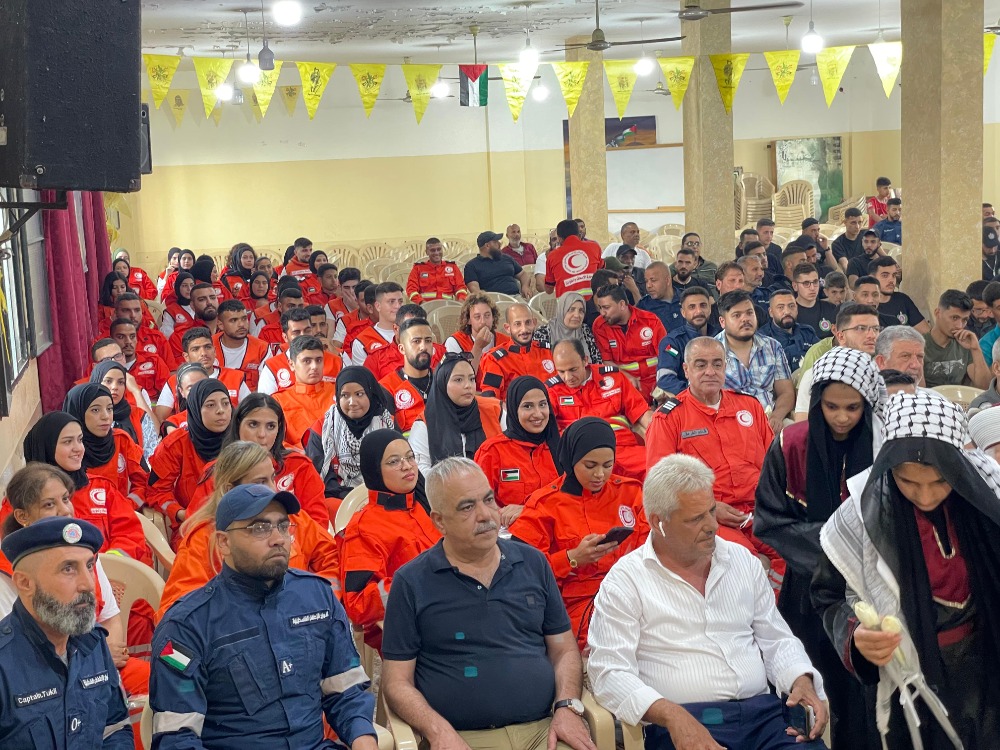 المؤسسات الحركية في منطقة صور تكرم فرق وحدة الاسعاف والطوارئ وافواج الاطفاء الفلسطينية في الجنوب بمناسبة ذكرى النكبة