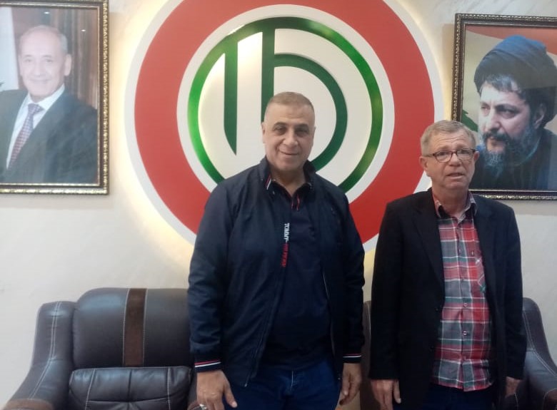 الحاج علي اسماعيل يستقبل د. عماد سعيد ويشيد بدوره الاعلامي والنضالي