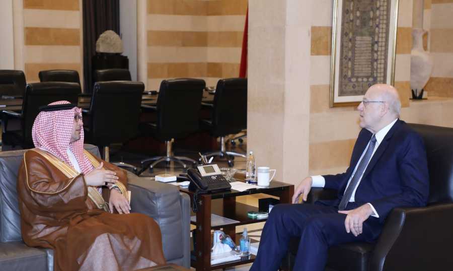 الرئيس ميقاتي يلتقي السفير بخاري ويدعو إلى وقف إطلاق النار بأسرع وقت