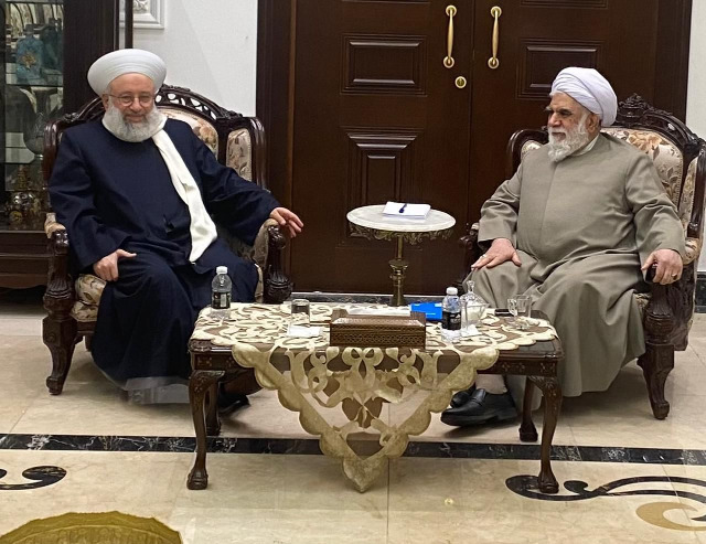 الشيخ حمود يزور رئيس المجلس الأعلى لمؤسسة آل البيت الدولية