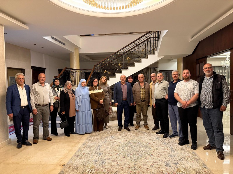 عزام يستقبل وفد "ساحة القدس" في صيدا للتشاور