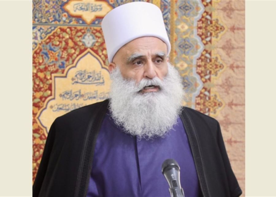 شيخ العقل يتصل بشيوخ العقل في سوريا معزياً: ندعو الدول لتحمّل المسؤولية