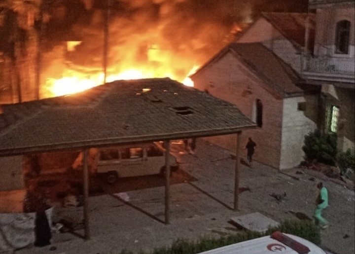 بالفيديو.. لحظة قصف مستشفى المعمداني بقطاع غزة!