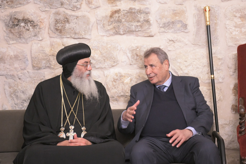 خلال لقاءه مطران الاقباط في القدس ... د. خوري: نثمن موقف قداسة البابا تواضروس والامام الاكبر في الدفاع عن الشعب الفلسطيني