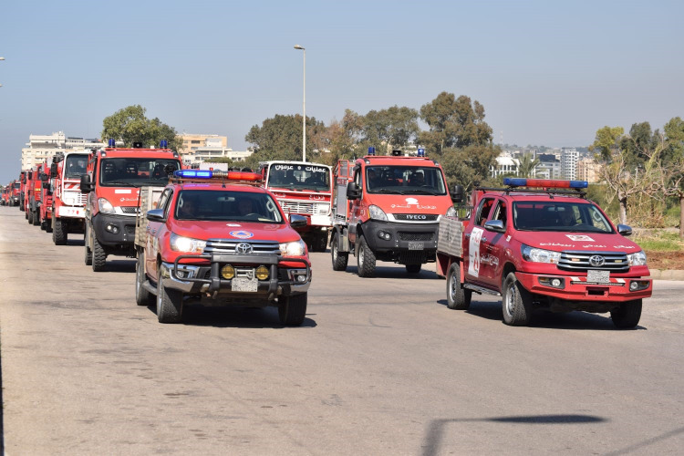 احتفال في مارينا الضبية بمناسبة اليوم العالمي للدفاع المدني