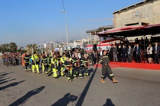احتفال في مارينا الضبية بمناسبة اليوم العالمي للدفاع المدني