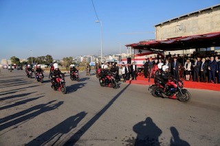 احتفال في مارينا الضبية بمناسبة اليوم العالمي للدفاع المدني