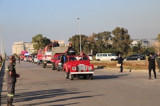 احتفال في مارينا الضبية بمناسبة اليوم العالمي للدفاع المدني