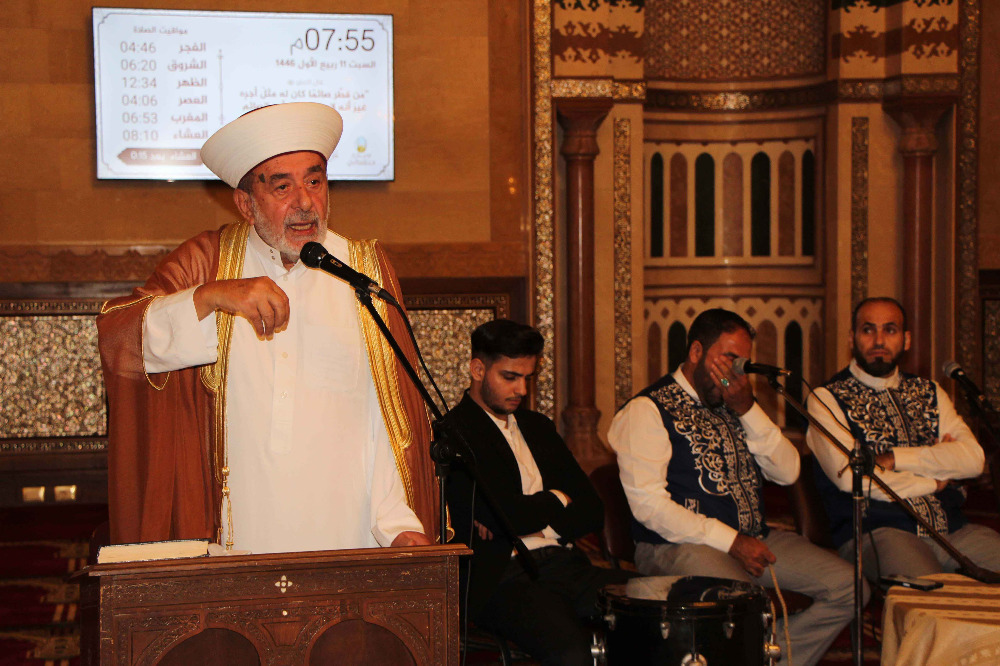 المفتي سوسان رعى احتفالاً  لـ"مجمع مسجد الحاج بهاء الدين الحريري" بذكرى المولد النبوي
