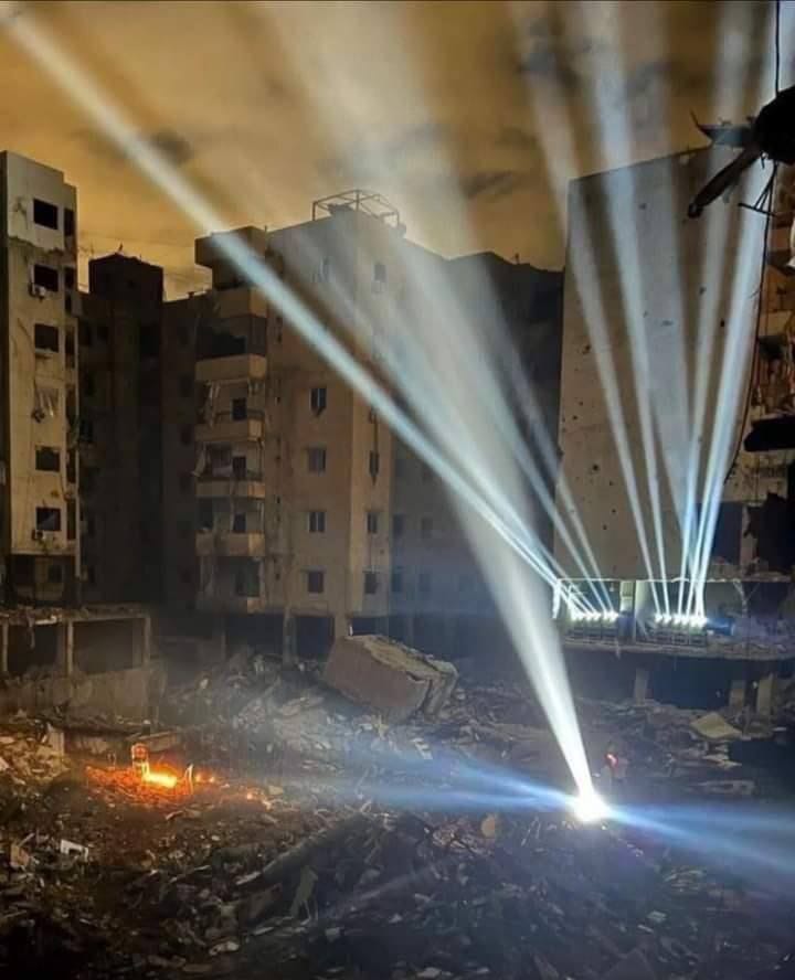 بالصور… هكذا يبدو المشهد من مكان إستشهاد السيد نصرالله