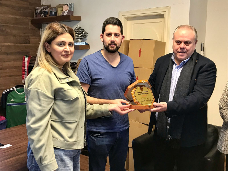 طلاب مدرسة "الغاردن سيتي" يزورون بلدية بقسطا