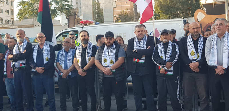 "الحزب" ينظم وقفة غضب حاشدة في صيدا نصرة للشعب الفلسطيني ومقاومته في غزة