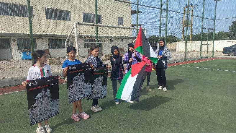 أطفال نادي الجليل الفلسطيني في مخيم البرج الشمالي يحيون ذكرى النكبة