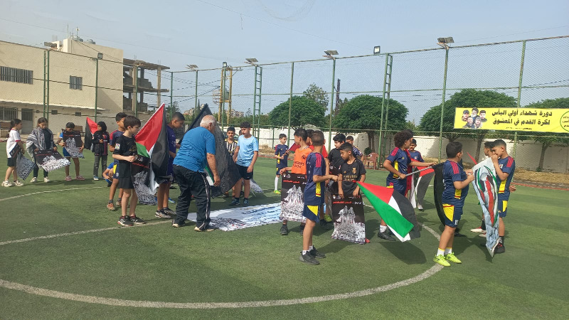أطفال نادي الجليل الفلسطيني في مخيم البرج الشمالي يحيون ذكرى النكبة