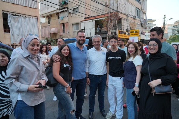 استقبال حاشد للائحة "سوا لصيدا" في منطقة البستان الكبير
