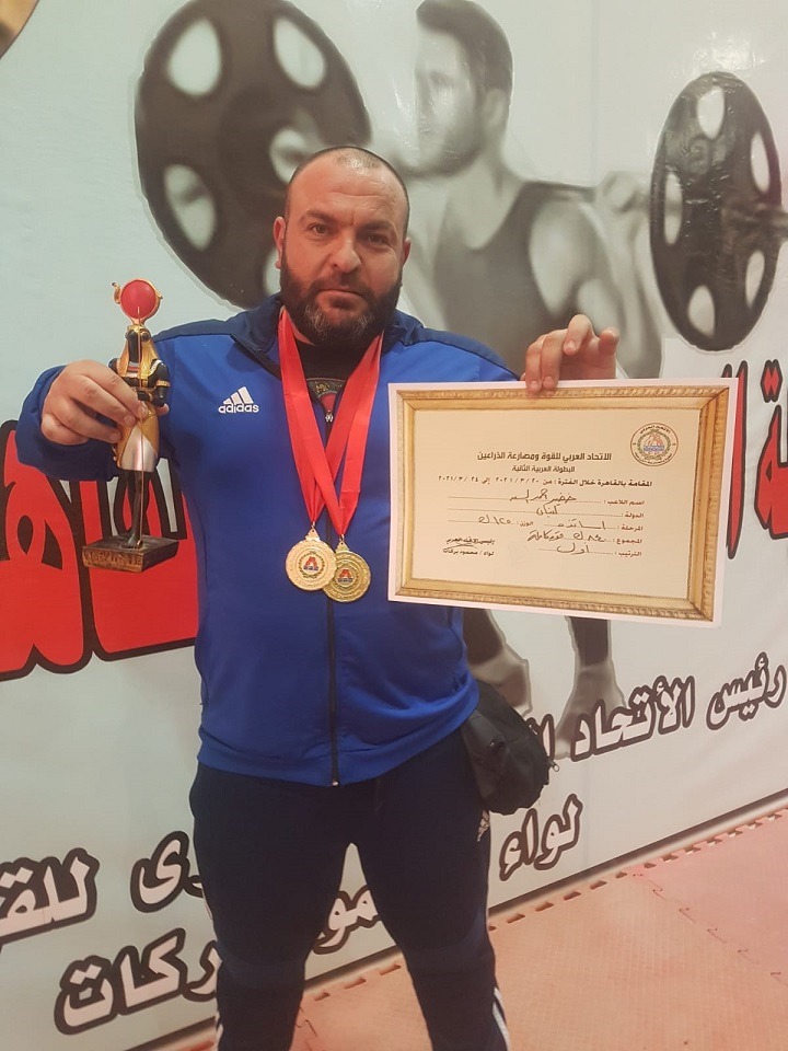 مبروك لإبن صيدا "خضر السن".. المركز الأول ببطولة العرب للقوة البدنية عن "125 كيلو"