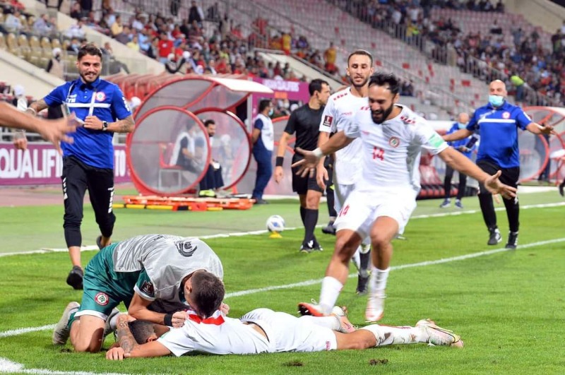 فوز لبنان3-2 على سوريا في الجولة الرابعة ضمن منافسات المجموعة الأولى في الدور النهائي من التصفيات الآسيوية