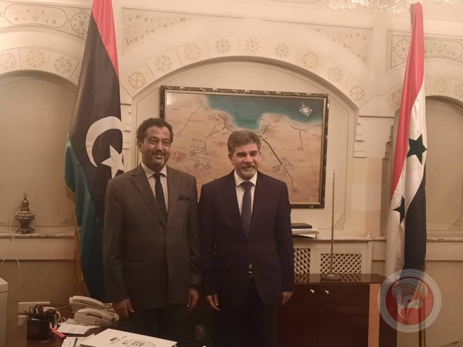 السفير عبد الهادي يبحث مع سفير ليبيا آخر مستجدات القضية الفلسطينية