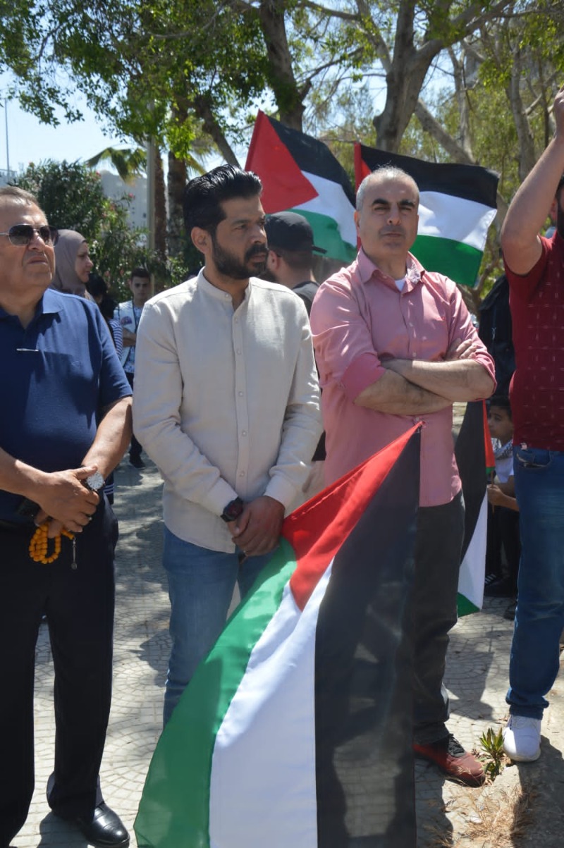 لقاء تضامني اعلامي لبناني فلسطيني حاشد مع الاعلامية الشهيدة شيرين أبو عاقلة في صور