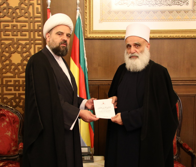 شيخ العقل استقبل المفتي قبلان وشارك في مأتم الشيخ محمود في الباروك