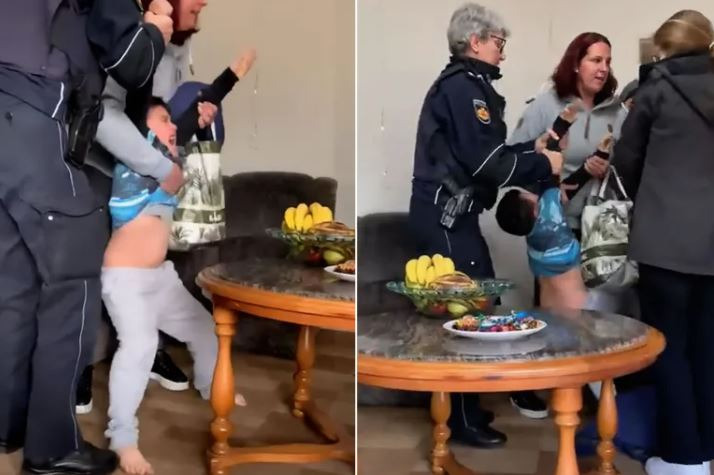 بالفيديو.. السلطات الألمانية تنتزع طفلًا مسلمًا من عائلته "عنوة"