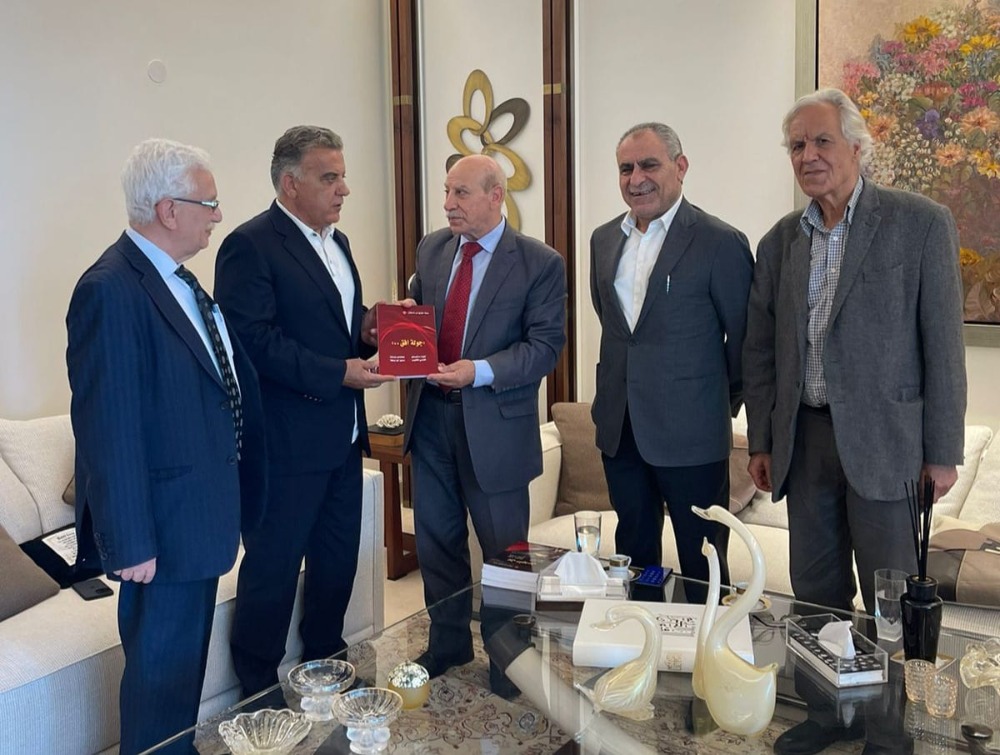 اللواء ابراهيم يستعرض ووفد "الجبهة الديمقراطية" تطورات القضية الفلسطينية