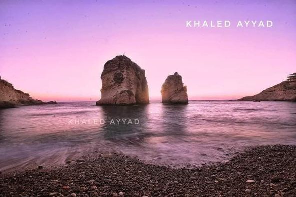 صخرة الروشة.. بعدسة خالد عياد