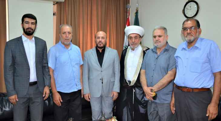 وفد من حركة "حماس" بحث مع مفتي صيدا بالأوضاع السياسية العامة والأحداث في مخيم عين الحلوة