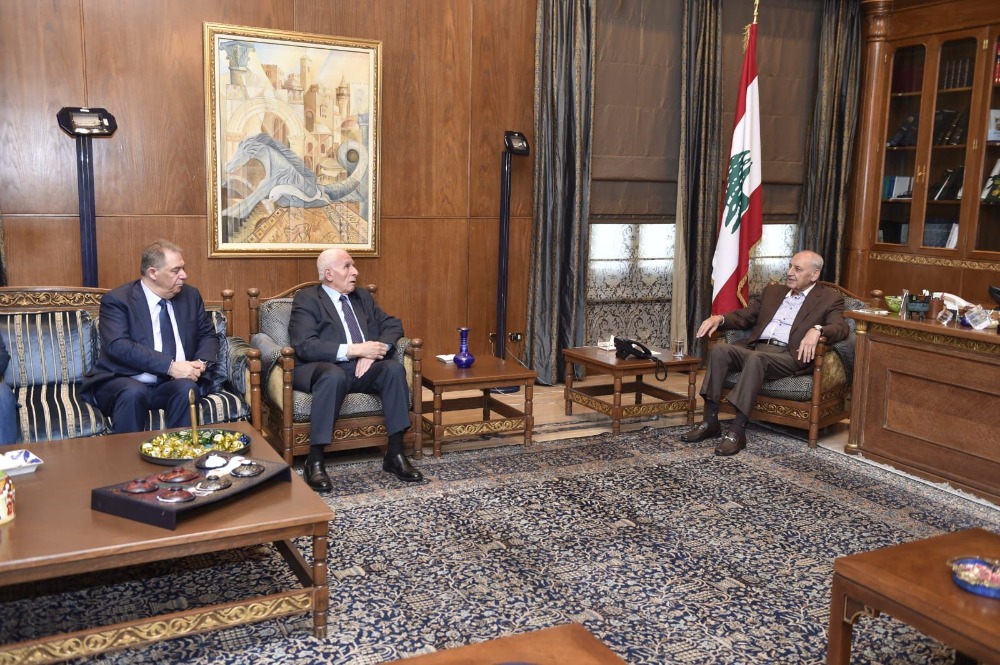 الرئيس بري بحث مع الأحمد الأوضاع في مخيم عين الحلوة بحضور السفير دبور وأبو العردات