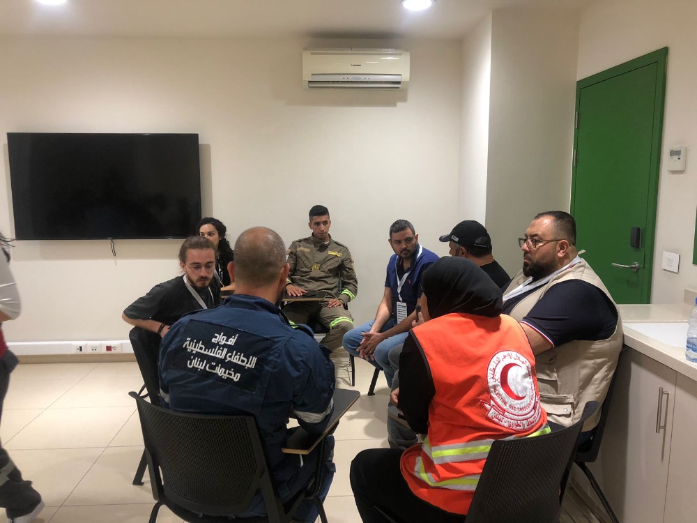 وحدة الإسعاف والطوارئ وأفواج الإطفاء الفلسطينية تشارك في المؤتمر الوطني برعاية وحضور وزير البيئة اللبناني