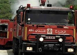 إصابة سيارة الدفاع المدني اللبناني مركز صور بالرصاص الطائش