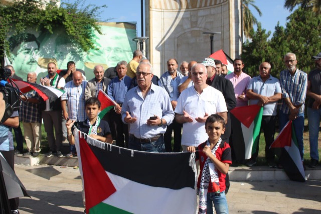 وقفة تضامنية للمكاتب الحركية والاتحادات الرياضية والاتحاد الفلسطيني لكرة القدم في صيدا